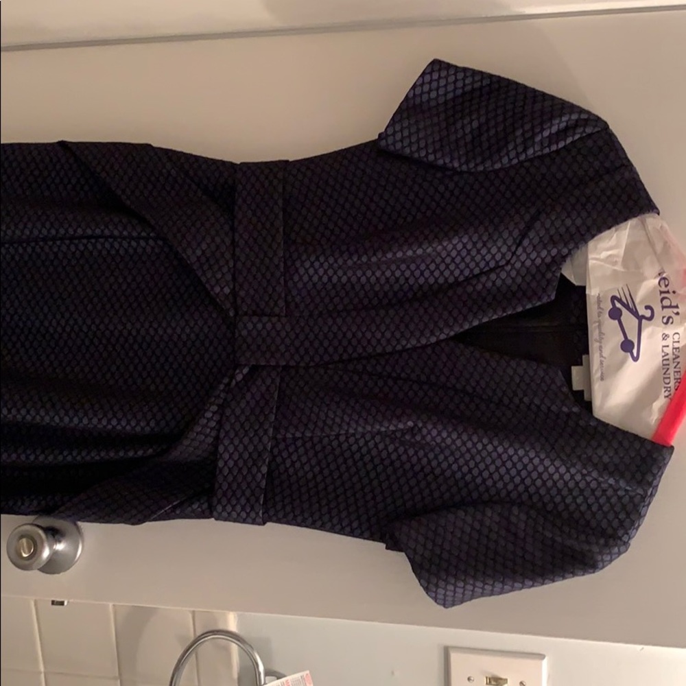 Anthropologie Maeve Black/Blue Cocktail Dress so 8